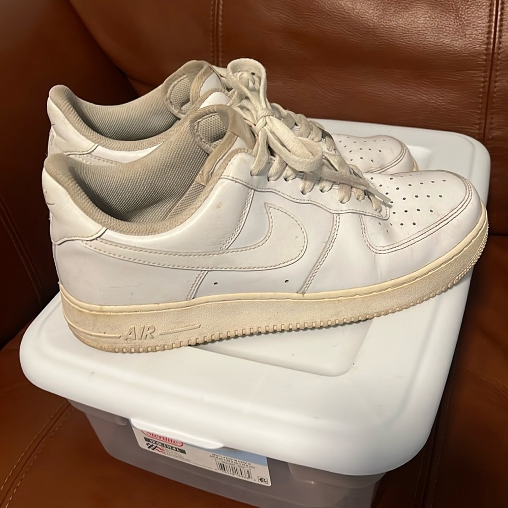 White Air Force ones size 10 1/2